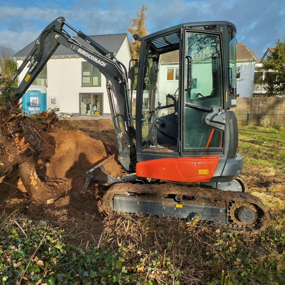 Bagger beim Ausheben