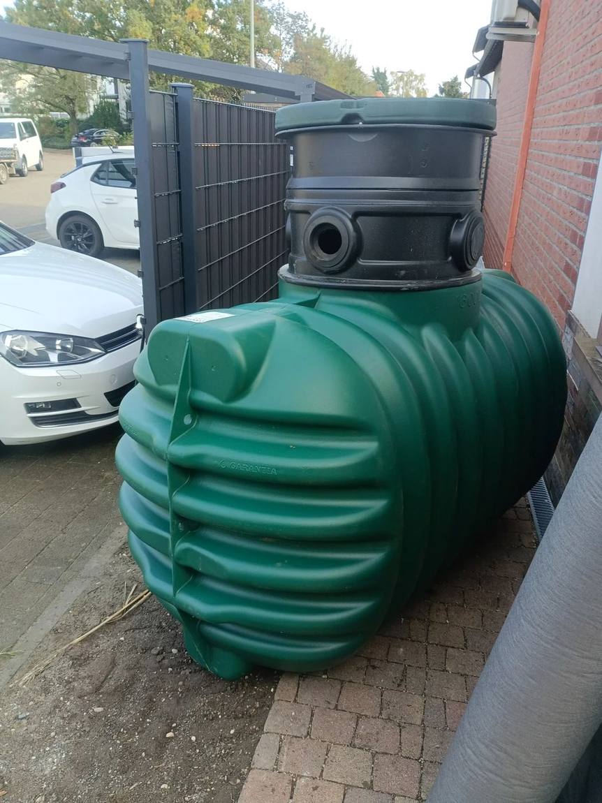 Eingebaute Zisterne für Regenwasser